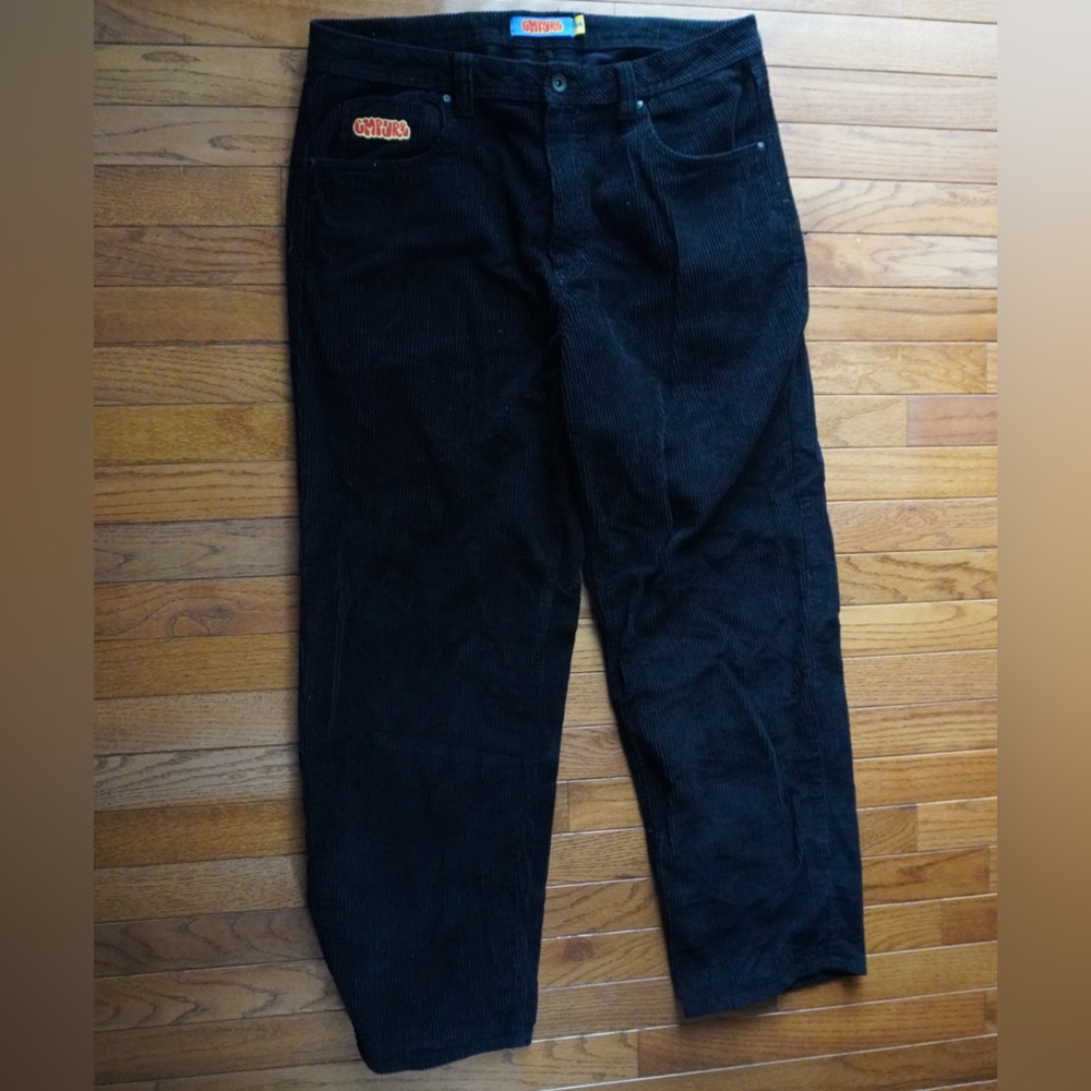 Empyre Black Corduroy Pants for Men